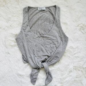 Aritzia Tie Front Tank Top Blouse XXS - Grey